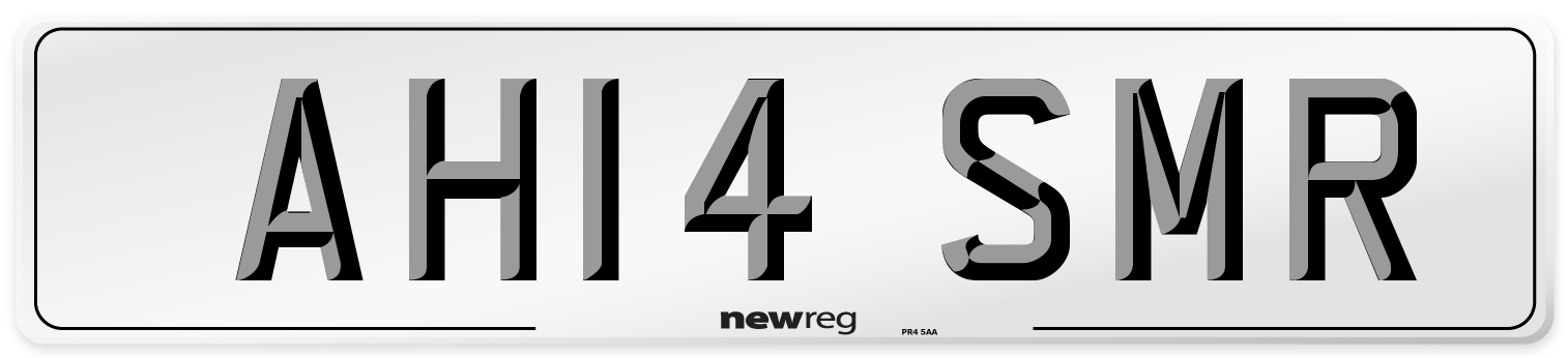 AH14 SMR Number Plate from New Reg